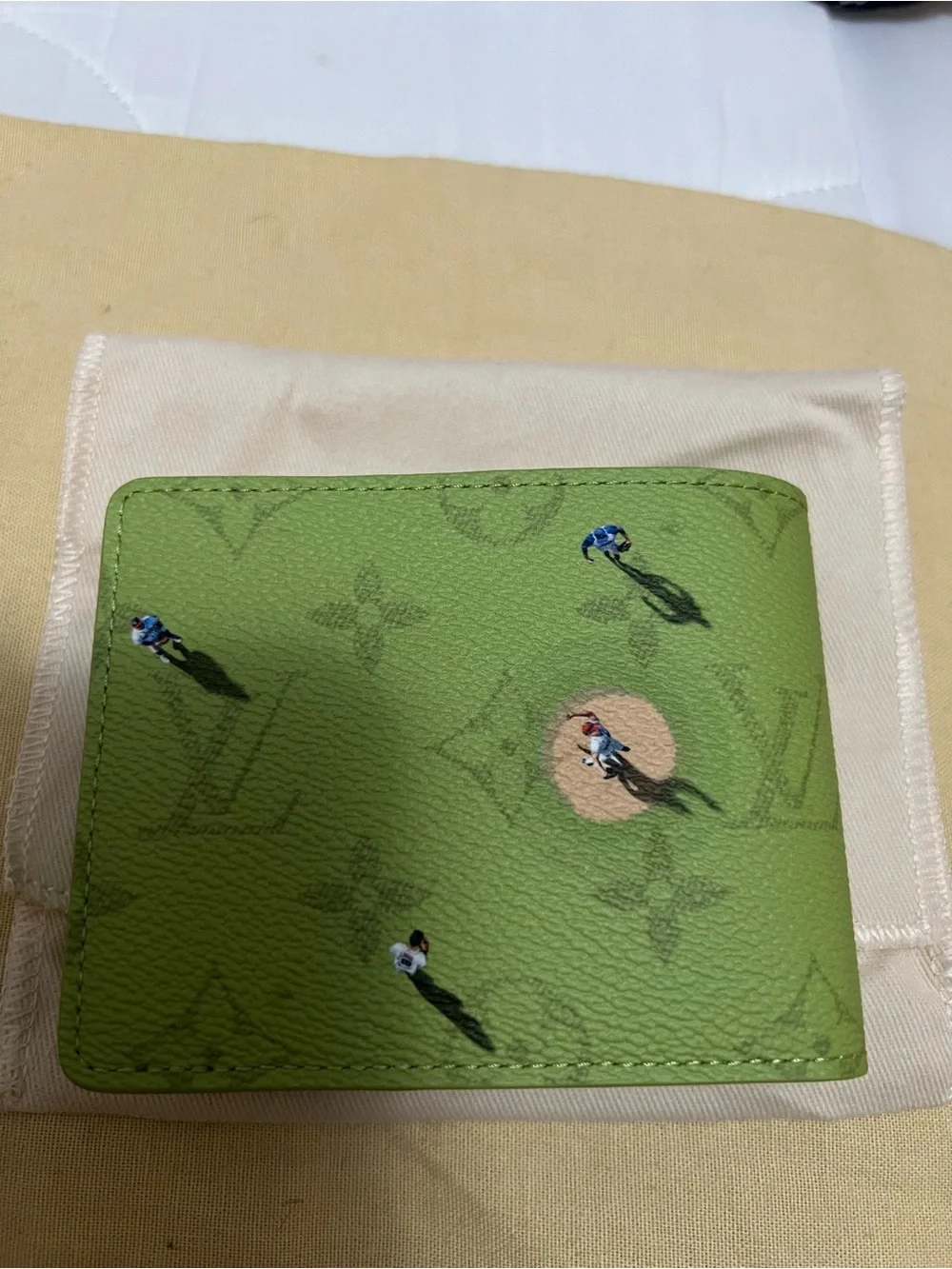 Louis Vuitton Green Baseball Diamond Card Wallet